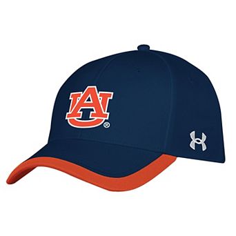 Men's Under Armour Navy Auburn Tigers Sideline Blitzing Accent Adjustable Hat
