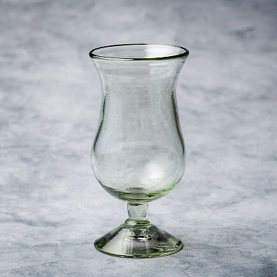 10 Strawberry Street 6-Piece Clear Hurricane Handblown Mexican Glasses