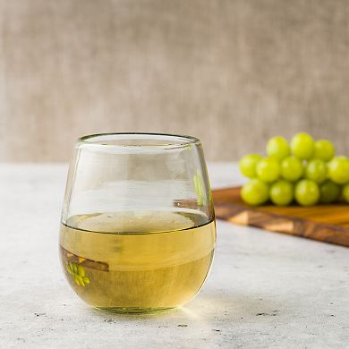 10 Strawberry Street 6-Piece Clear Stemless Wine Glass Set