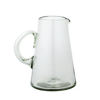 10 Strawberry Street Handblown Mexican Glass Clear Pitcher