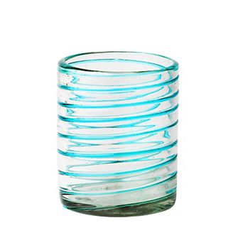 10 Strawberry Street 6 pc Meridia Double Old Fashioned Handblown Mexican Glasses