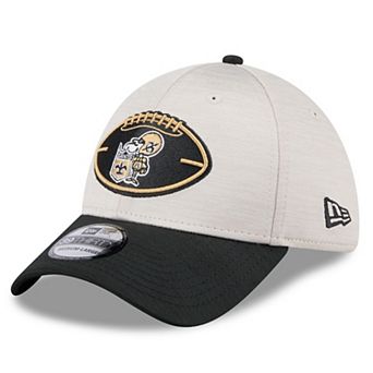 Men's New Era Stone/Black New Orleans Saints 2024 Sideline Historic 39THIRTY Flex Hat