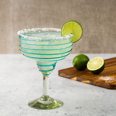 10 Strawberry Street 6-Piece Meridia Margarita Glass Set