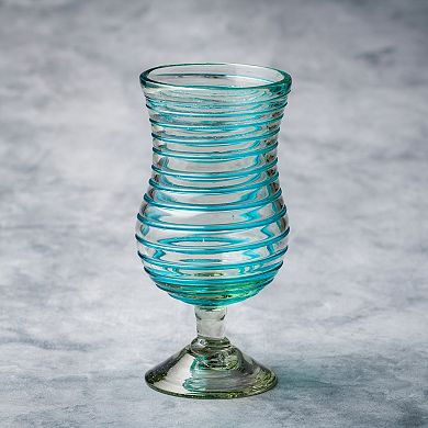 10 Strawberry Street 6-Piece Meridia Hurricane Handblown Mexican Glasses