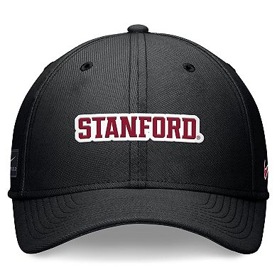 Unisex Nike Black Stanford Cardinal 2024 Sideline Rise Swoosh Flex Hat