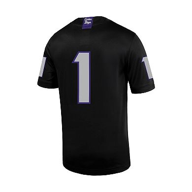 Men's Nike #1 Black TCU Horned Frogs Untouchable Football Jersey
