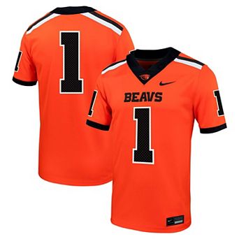 Men's Nike #1 Orange Oregon State Beavers Untouchable Football Jersey
