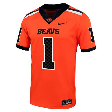 Men's Nike #1 Orange Oregon State Beavers Untouchable Football Jersey