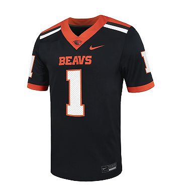 Men's Nike #1 Black Oregon State Beavers Untouchable Football Jersey