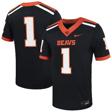 Men's Nike #1 Black Oregon State Beavers Untouchable Football Jersey