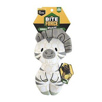 Bite Force Durable Plush Zebra Dog Toy