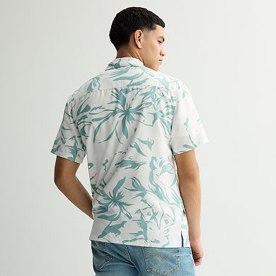 Men's Birch x Black Woven Camp Shirt
