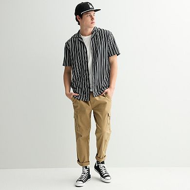 Men's Birch x Black Short Sleeve Woven Camp Shirt
