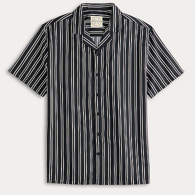 Men's Birch x Black Short Sleeve Woven Camp Shirt