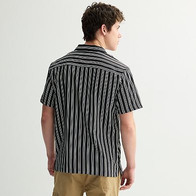 Men's Birch x Black Short Sleeve Woven Camp Shirt