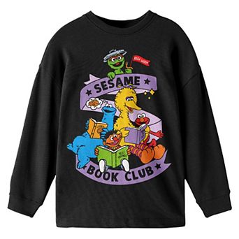 Boys 8-20 Sesame Street Book Club Long Sleeve Graphic Tee