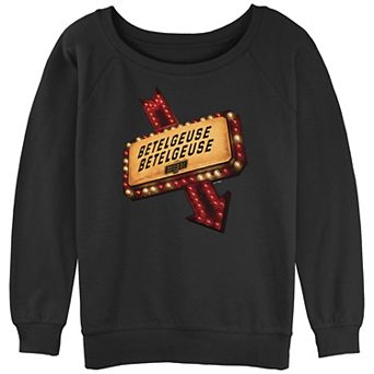 Juniors' Beetlejuice 2 Betelgeuse Marquee Sign Graphic Pullover