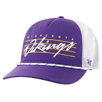 Men's '47 Purple/White Minnesota Vikings Downburst Relaxed Hitch Trucker Adjustable Hat