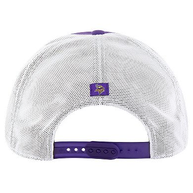Men's '47 Purple/White Minnesota Vikings Downburst Relaxed Hitch Trucker Adjustable Hat