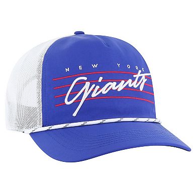 Men's '47 Royal/White New York Giants Downburst Relaxed Hitch Trucker Adjustable Hat