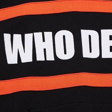 Men's Black Cincinnati Bengals Vintage Logo Head Coach Fleece Pullover Hoodie