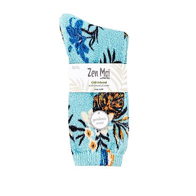 Gardenia Cbd Infused Gardenia Scent Cozy Crew Socks