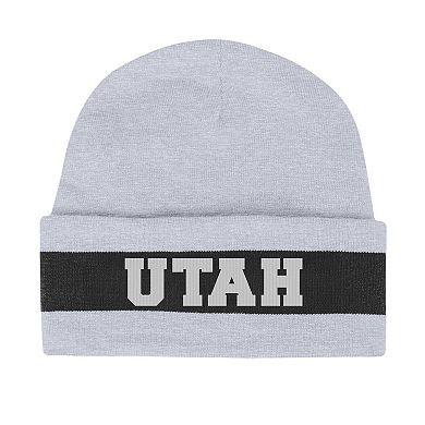 Men's Under Armour Gray Utah Utes Jacquard Cuffed Knit Hat