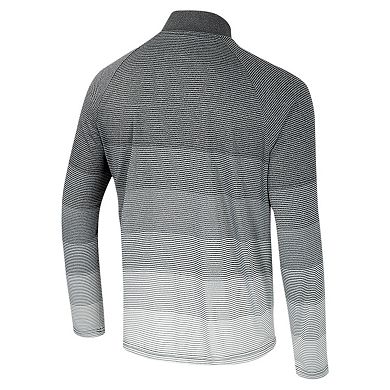 Men's Colosseum Gray Virginia Cavaliers AI Striped Mesh Quarter-Zip Raglan Windshirt