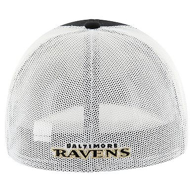 Men's '47 Black Baltimore Ravens Disclose Trophy Stretch Fit Hat