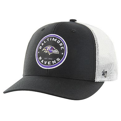 Men's '47 Black Baltimore Ravens Disclose Trophy Stretch Fit Hat