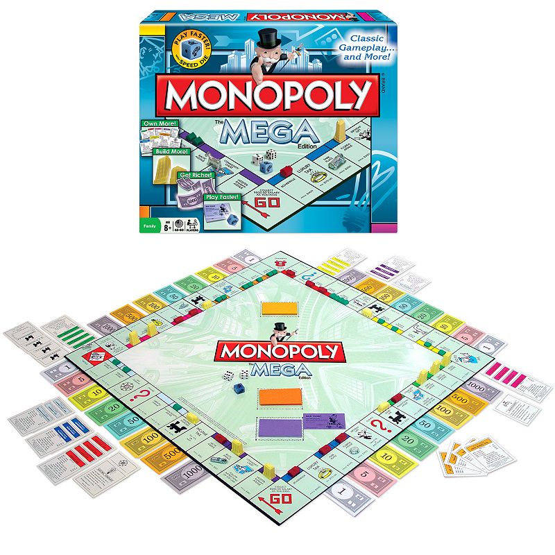 Monopoly: The Mega Edition Game, Multicolor