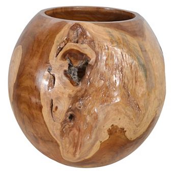 Mountain Studios Teak Organic Vase 11 Inch Diameter