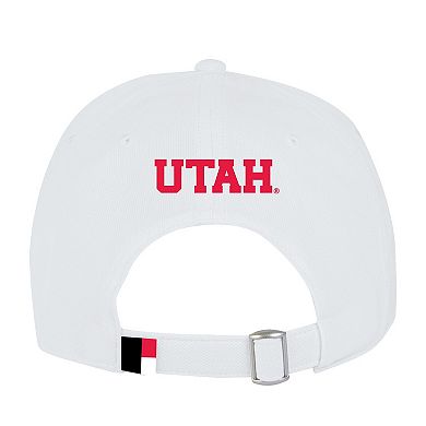 Men's Under Armour White Utah Utes Sideline Blitzing Accent Adjustable Hat