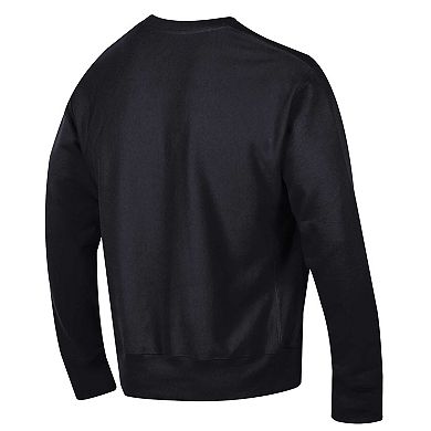 Men's Champion Black Oklahoma State Cowboys Vault Late Night Reverse Weave Pullover Sweatshirt