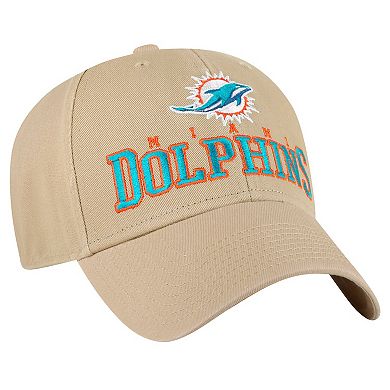 Men's '47 Khaki Miami Dolphins Powell MVP Adjustable Hat