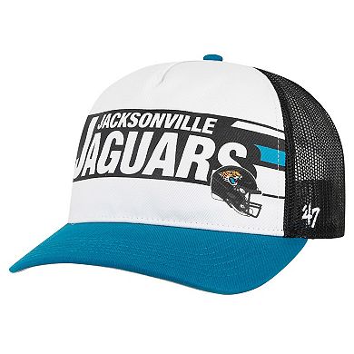 Youth '47 White/Teal Jacksonville Jaguars Trucker Adjustable Hat