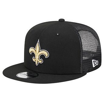 Men's New Era Black New Orleans Saints Main Trucker 9FIFTY Snapback Hat
