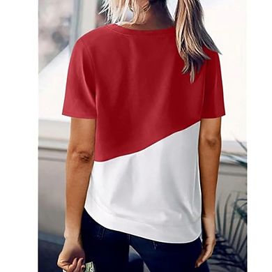 Women's Loose Casual Tee Shirt - Stylish Top with Side Split