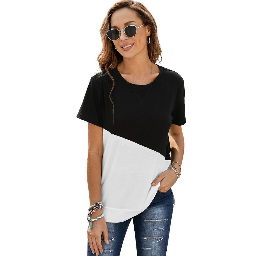 tシャツ SIDE SLIT SWEAT SHIRT レディース Women's Loose Casual Tee Shirt - Stylish Top with Side Split