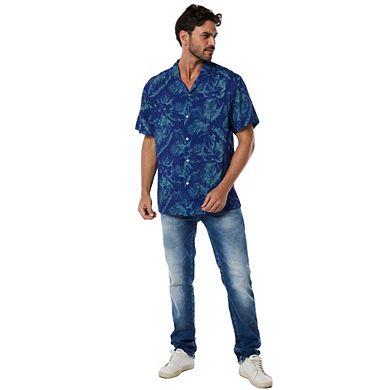0401~Short-sleeved HAWAIIAN + STAND Loose Fit Shirt main image 0