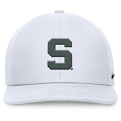Men's Nike White Michigan State Spartans Primetime Pro Snapback Hat