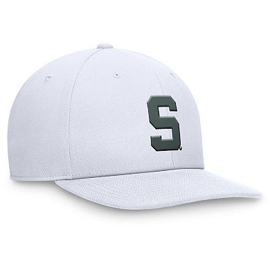 Men's Nike White Michigan State Spartans Primetime Pro Snapback Hat