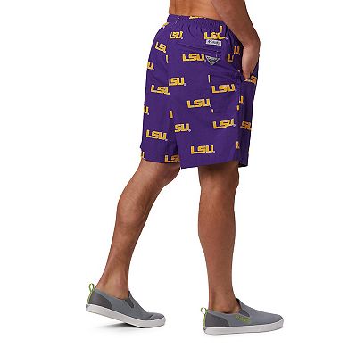 Men's Columbia Purple LSU Tigers Backcast III Printed Short