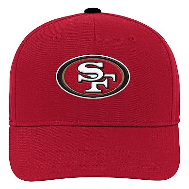 Youth Scarlet San Francisco 49ers Team Pre-Curved Adjustable Hat