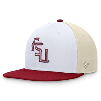 Men's Top of the World White/Garnet Florida State Seminoles Tri-Tone Heritage Collector Fitted Hat