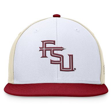 Men's Top of the World White/Garnet Florida State Seminoles Tri-Tone Heritage Collector Fitted Hat