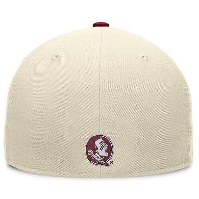 Men's Top of the World White/Garnet Florida State Seminoles Tri-Tone Heritage Collector Fitted Hat