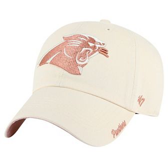Women's '47 Natural Carolina Panthers Ballpark Cheer Clean Up Adjustable Hat