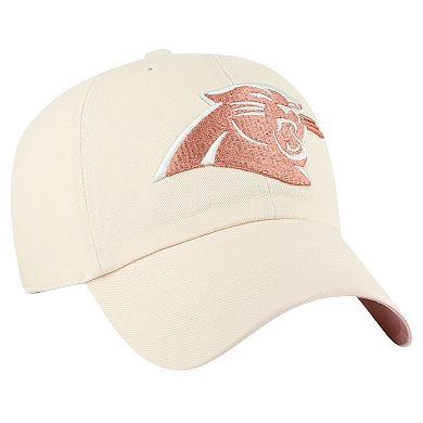 Women's '47 Natural Carolina Panthers Ballpark Cheer Clean Up Adjustable Hat