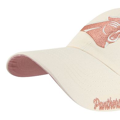 Women's '47 Natural Carolina Panthers Ballpark Cheer Clean Up Adjustable Hat
